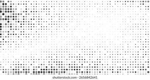 Textura gradiente de meio-tom moderna. Ilustração de ponto de polca de fuga