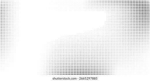Modern halftone gradient texture. Vanishing polka dot abstract modern illustration art