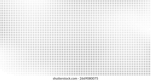Moderna textura de degradado semitono. Fondo de lunares desapareciendo. Repitiendo la gradación de puntos abstracto simple