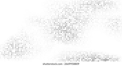 Modern halftone gradient texture. Vanishing polka dot background. Repeating dots gradation pattern abstract modern illustration