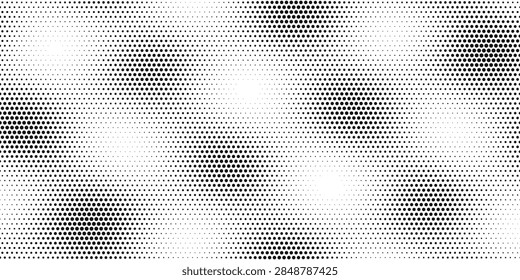 Modern halftone pattern featuring black dots on a white background, ideal for digital projects and creative design applications.