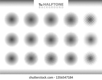 Modern halftone set of circles decoration. You can use as an art element tools for various details. vector eps10