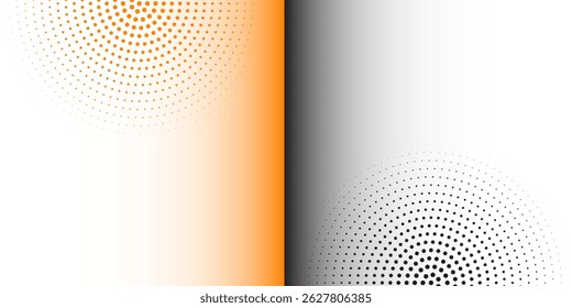 Fondo blanco de semitono moderno en tres colores abstracto simple