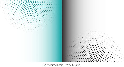 Fondo blanco de semitono moderno en tres colores de diseño simple abstracto