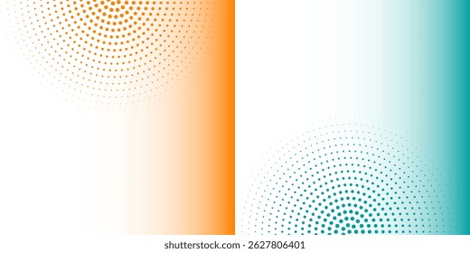 Fondo blanco de semitono moderno en tres colores abstractos