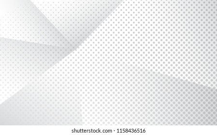 Modern halftone white and grey background. Design decoration concept for web layout, poster, banner.