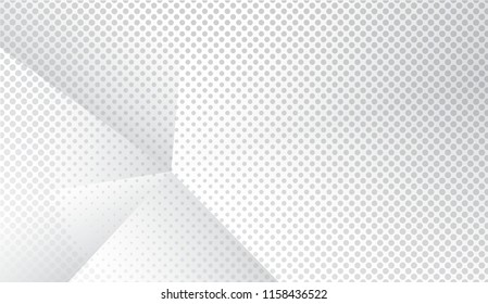 Modern halftone white and grey background. Design decoration concept for web layout, poster, banner.