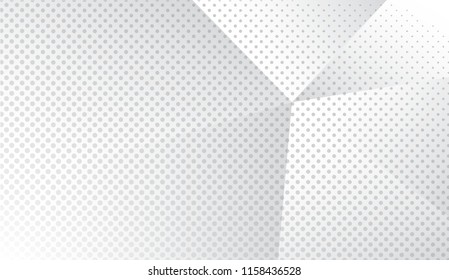 Modern halftone white and grey background. Design decoration concept for web layout, poster, banner.