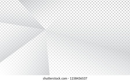 Modern halftone white and grey background. Design decoration concept for web layout, poster, banner.