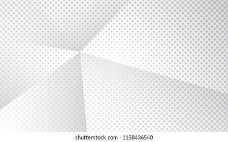 Modern halftone white and grey background. Design decoration concept for web layout, poster, banner.