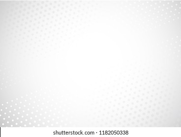 Modern Halftone White Grey Background Decorative Stock Vector (Royalty ...