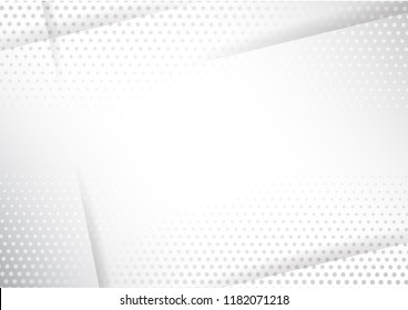 Modern Halftone white and grey background. Decorative web concept, banner, layout, poster. Vector illustration Modern Halftone white and grey background. Decorative web concept, banner, layout, poster. Vector illustration