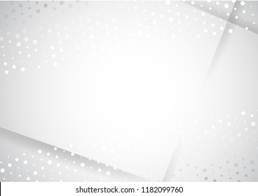 Modern Halftone white and grey background. Decorative web concept, banner, layout, poster. Vector illustration