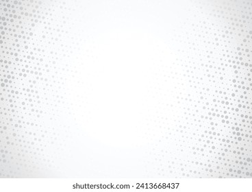 Modern Halftone white and grey background. Decorative web concept, banner, layout, poster. Vector illustration