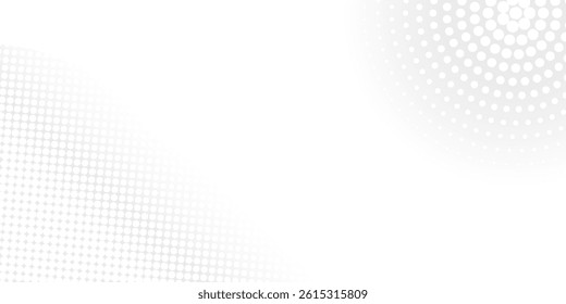 Modern halftone white and grey background. Design decoration concept for web layout, poster, banner. vector illustration