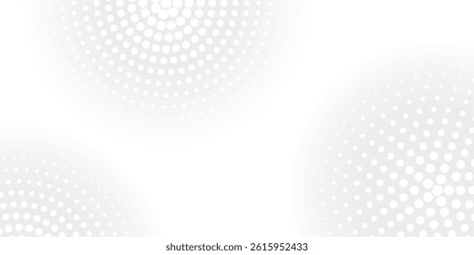 Modern halftone white and grey background. Design decoration concept for web layout, poster, banner. vector illustration