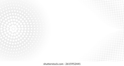 Modern halftone white and grey background. Design decoration concept for web layout, poster, banner. vector illustration