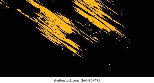 Modern halftone yellow dots pattern and black gradient grunge texture background simple modern art abstract vector eps10