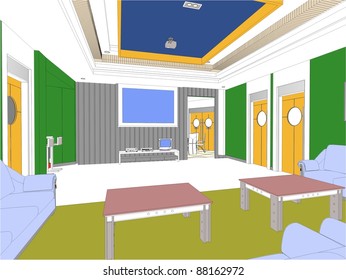 Modern Hall Vector 06