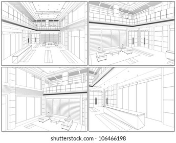 Modern Hall Vector 07