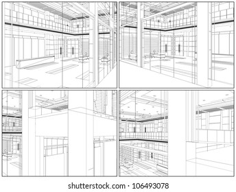 Modern Hall Vector 09