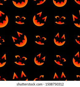 Modern halloween, great design for any purposes. Abstract decoration background with pumpkins. Vector background pattern. Vector abstract pumpkin illustration. Halloween party spooky design pattern.