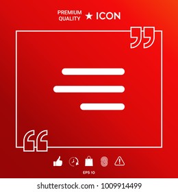 Modern hamburger menu icon for mobile apps and websites