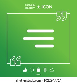 Modern hamburger menu icon for mobile apps and websites