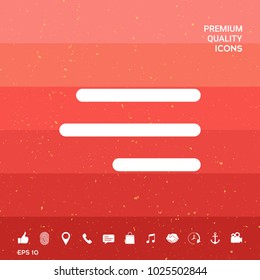 Modern hamburger menu icon for mobile apps and websites