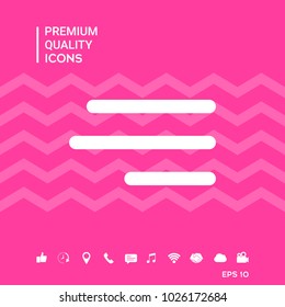 Modern hamburger menu icon for mobile apps and websites