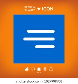 Modern hamburger menu icon for mobile apps and websites