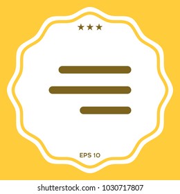 Modern hamburger menu icon for mobile apps and websites