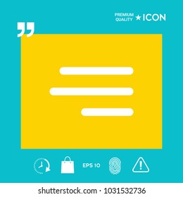 Modern hamburger menu icon for mobile apps and websites
