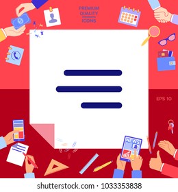 Modern hamburger menu icon for mobile apps and websites