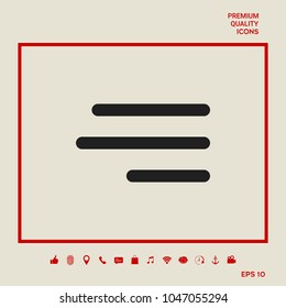 Modern hamburger menu icon for mobile apps and websites