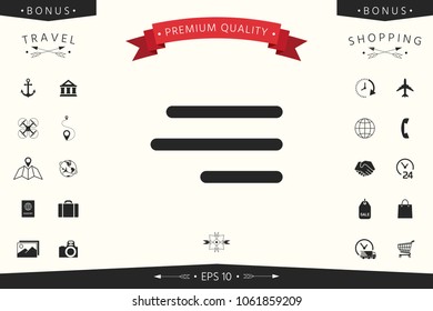 Modern hamburger menu icon for mobile apps and websites