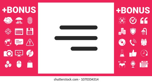 Modern hamburger menu icon for mobile apps and websites