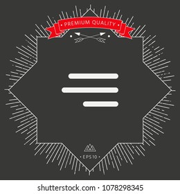 Modern hamburger menu icon for mobile apps and websites