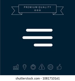 Modern hamburger menu icon for mobile apps and websites