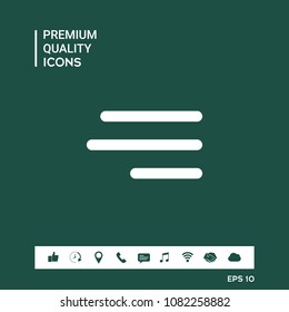 Modern hamburger menu icon for mobile apps and websites