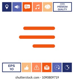 Modern hamburger menu icon for mobile apps and websites