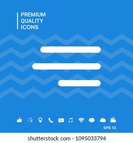Modern hamburger menu icon for mobile apps and websites