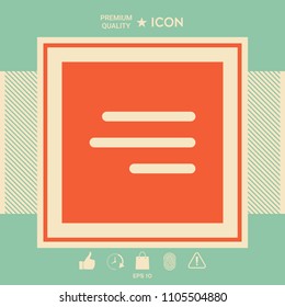 Modern hamburger menu icon for mobile apps and websites