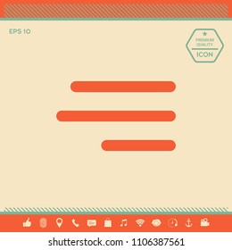 Modern hamburger menu icon for mobile apps and websites