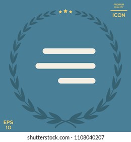 Modern hamburger menu icon for mobile apps and websites
