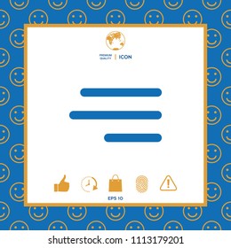 Modern hamburger menu icon for mobile apps and websites