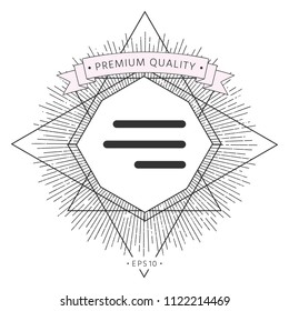 Modern hamburger menu icon for mobile apps and websites
