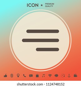 Modern hamburger menu icon for mobile apps and websites