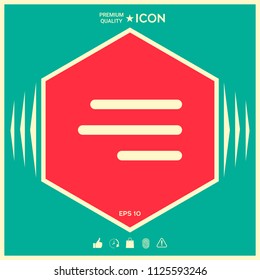 Modern hamburger menu icon for mobile apps and websites