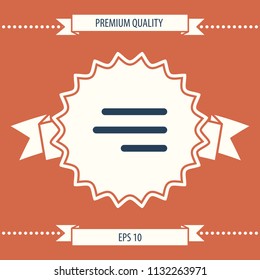 Modern hamburger menu icon for mobile apps and websites